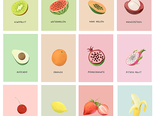 水果系列插画