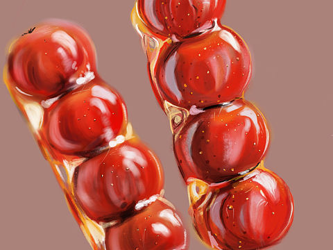 手绘糖葫芦