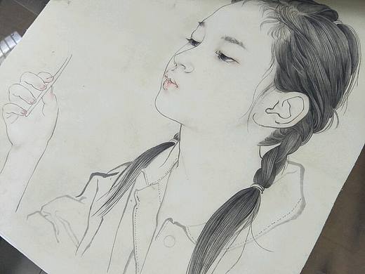 临摹的罗寒蕾老师的，菜鸟级别的我