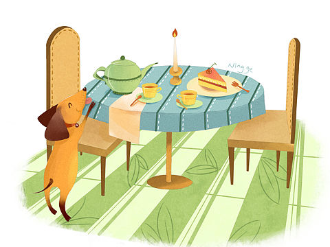 贪吃的小狗（个人主页-ZMzA5OTM1Njg=） - 创作习作 - 站酷设计师宁格原创素材 - 站酷ZCOOL