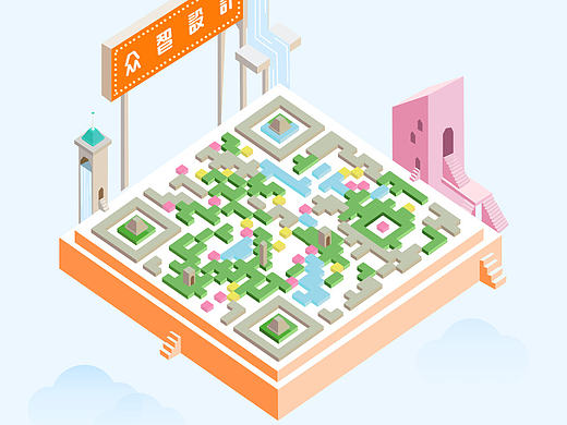 Low-Poly风格二维码