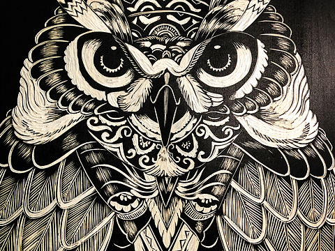 纯手工木刻版画