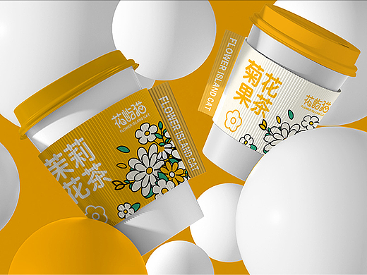 天呐，奶茶IP还能这样设计，结合花屿猫真的好浪漫啊