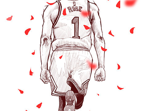 NBA插画罗斯
