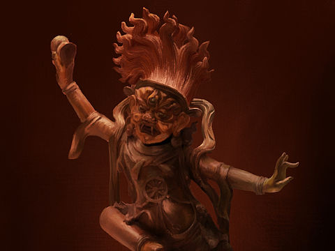 清代冷金胜友护法像 厚涂全身像🔥（个人主页-ZNTIxNTU5Njg=） - 绘画 - 站酷设计师JYljx原创素材 - 站酷ZCOOL