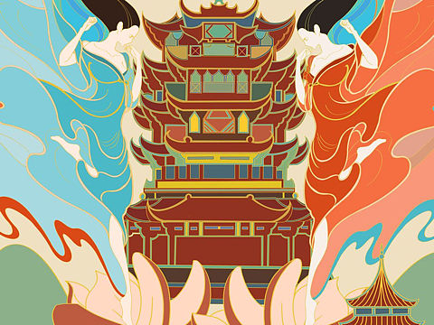 武漢加油（個人主頁-ZMzk5OTY4ODg=） - 商業(yè)插畫 - 站酷設(shè)計師久七ZD原創(chuàng)素材 - 站酷ZCOOL