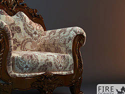 欧式软包沙发建模过程