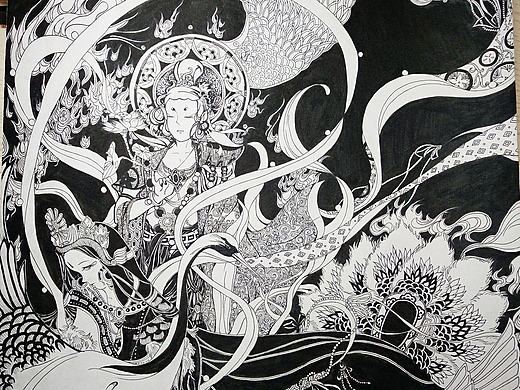 黑白装饰画