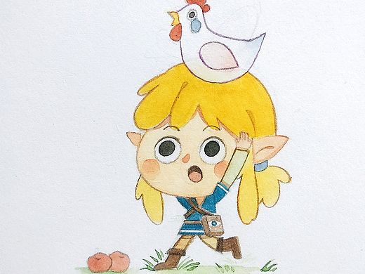 一點(diǎn)水彩摸魚（個(gè)人主頁-ZMjk0Mjg3MjQ=） - 兒童插畫 - 站酷設(shè)計(jì)師浴球原創(chuàng)素材 - 站酷ZCOOL