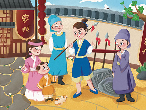 儿童成语故事插画