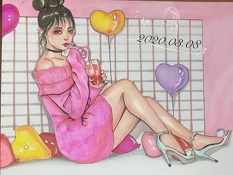 马克笔（个人主页-ZNDQ0ODg0MDA=） - 单幅漫画 - 站酷设计师空鸣小狼kominwol原创素材 - 站酷ZCOOL