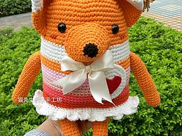 钩针玩偶，猫先生家原创玩偶，晚安狐狸