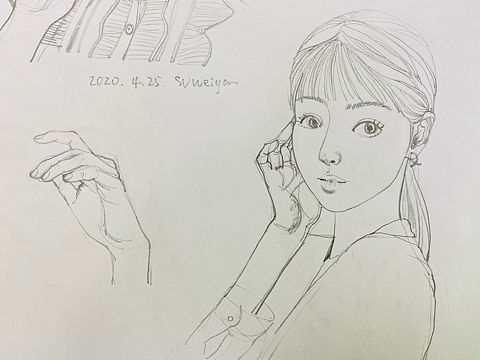 线稿水彩