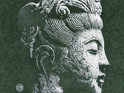 楚歌钢笔画-菩萨头像（点画）55*40cm 