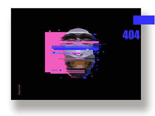 低多边形动物头像效果+故障效果 制作过程