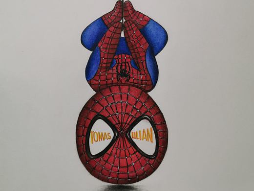 彩铅小画-蜘蛛侠（个人主页-ZNDA3MDQxNzI=） - 绘画 - 站酷设计师布衣唐原创素材 - 站酷ZCOOL