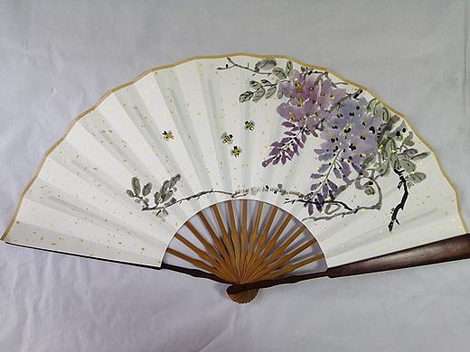 国画花鸟手绘扇面