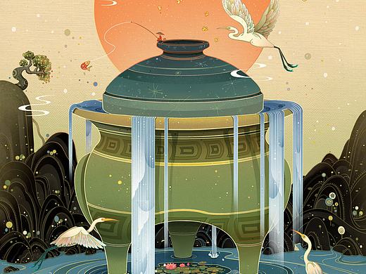 山东日照-插画海报