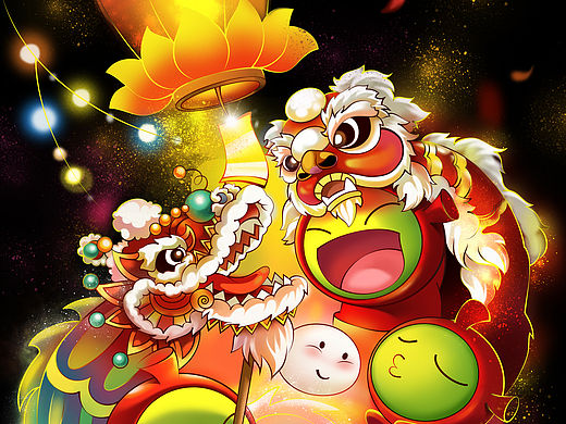 “星仔”元宵节贺图