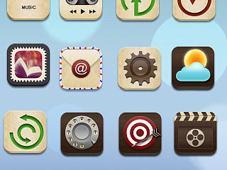 手机图标 咖啡色