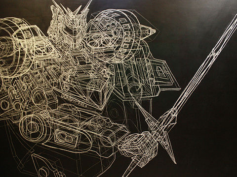 粉笔画《高达》