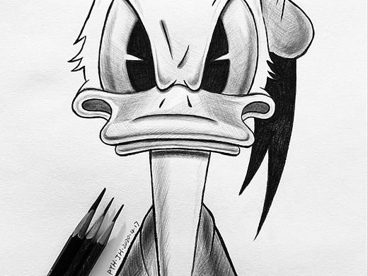 唐老鸭（个人主页-ZNDU1NTczMDg=） - 艺术插画 - 站酷设计师1245243583原创素材 - 站酷ZCOOL