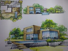 園林景觀效果圖 三視圖