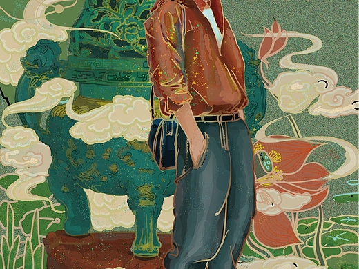 原创国风插画《少年强》