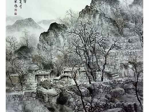 最新整理出来的作品，太行山一带山水画。