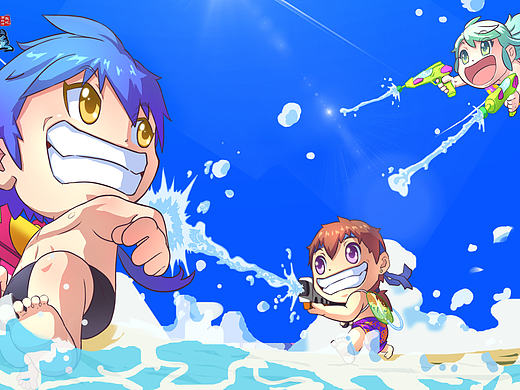 雪鹰领主泼水节电脑壁纸