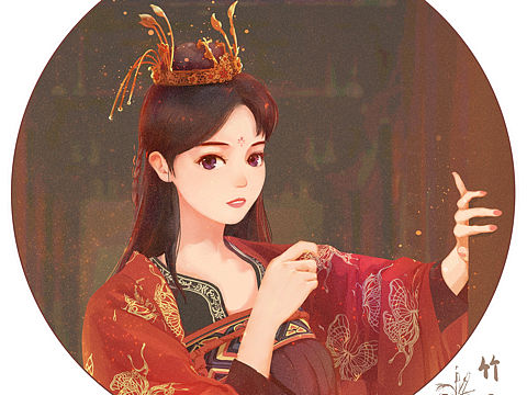 赠晓雯（个人主页-ZNTMxOTc3NDg=） - 艺术插画 - 站酷设计师x竹子x原创素材 - 站酷ZCOOL