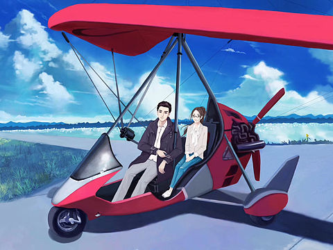 给万里风来画的小说插图