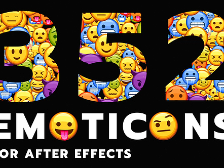 AE模板|独特创意动态动画表情符号包展示片头