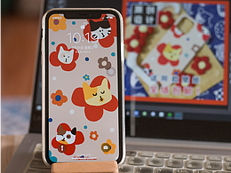 小红花猫｜手机壳和壁纸创作实例