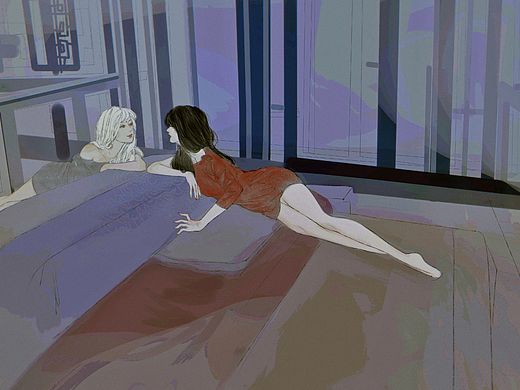 镜子里的女人（个人主页-ZNDY5NDg4NDQ=） - 商业插画 - 站酷设计师显清原创素材 - 站酷ZCOOL