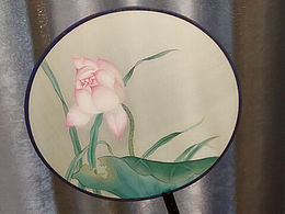 手繪工筆團(tuán)扇