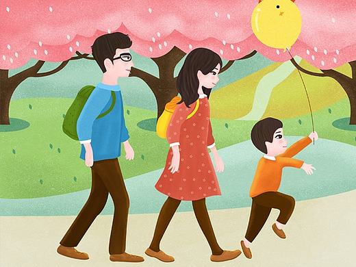 辛小帅系列亲子插画-欢乐总动员