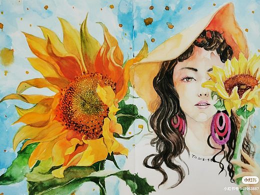 太阳花盛开的约定（个人主页-ZNDMxMTE2ODA=） - 绘画 - 站酷设计师tn521原创素材 - 站酷ZCOOL