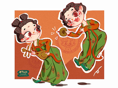 唐宫夜宴插画~