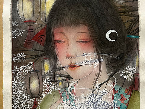《祈福》（个人主页-ZNTc3MjE1OTY=） - 艺术插画 - 站酷设计师Z59198080原创素材 - 站酷ZCOOL