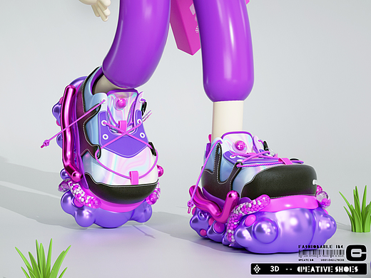 3D创意概念鞋（个人主页-ZNjE3ODc0MDA=） - 其他三维 - 站酷设计师阿池吖原创素材 - 站酷ZCOOL