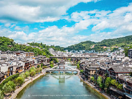 湘西凤凰古城航拍