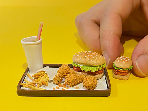 迷你软陶食玩之汉堡薯条套餐