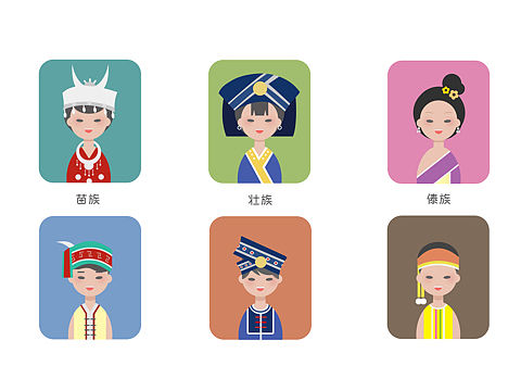 少数民族ui头像
