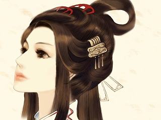 临摹伊吹鸡腿的古风女子一张