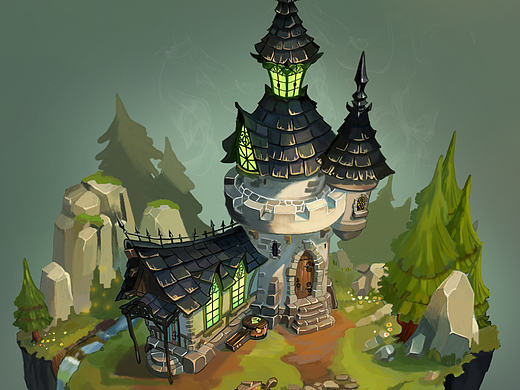 手绘临摹练习（场景）（个人主页-ZMTkwNDExNjQ=） - 创作习作 - 站酷设计师谷蕊原创素材 - 站酷ZCOOL