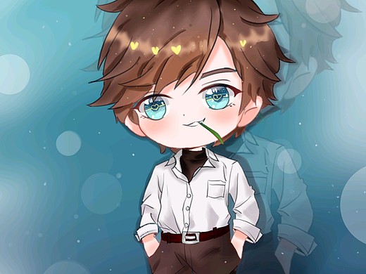 q版人物 卡通男孩 板绘