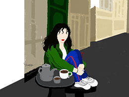 畫了一副崔雪莉的插畫