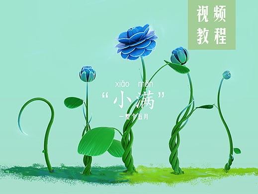 C4D&AE鲜花生长动画视频教程