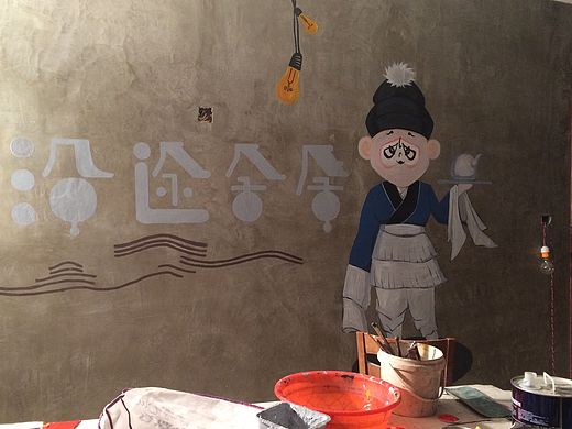 重庆火锅店墙绘设计